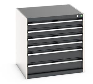 Bott Cubio drawer cabinet with overall dimensions of 800mm wide x 750mm deep x 800mm high Cabinet consists of 4 x 100mm and 2 x 150mm high drawers 100% extension drawer with internal dimensions of 675mm wide x 625mm deep. The drawers have a U.D.L... Bott Drawer Cabinets 800 x 750